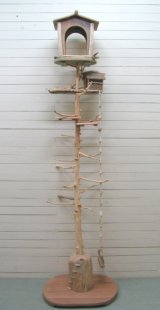 オリジナル大型流木バードジムタワー（ツリーハウスオブジェタイプ）［数量限定計６台］