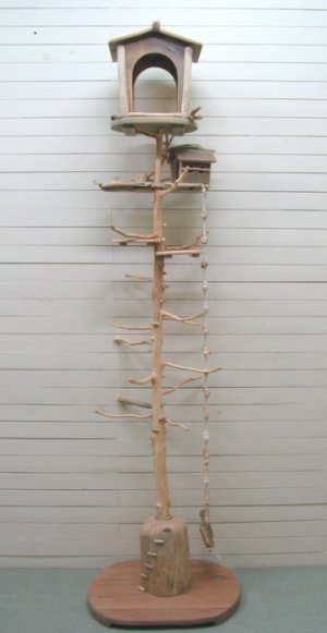 画像1: オリジナル大型流木バードジムタワー（ツリーハウスオブジェタイプ）［数量限定計６台］