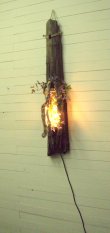画像1: 壁掛け型流木ランプ