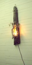 画像2: 壁掛け型流木ランプ