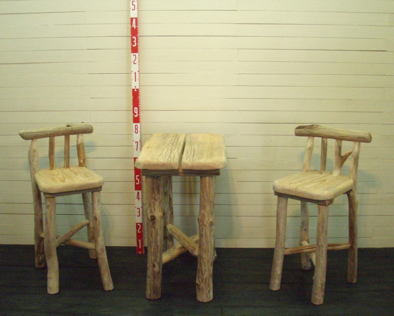 画像: 流木テーブル・椅子３点セット