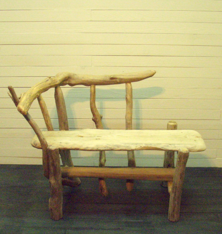 画像: 流木テーブル椅子３点セット　　