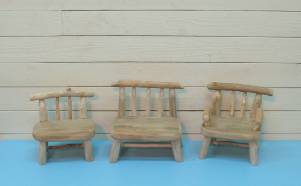 画像: 流木ミニチュア（家具）飾り台　　５点セット