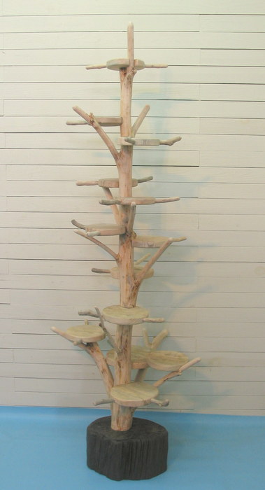 画像: 流木飾り棚付き　　　　　　　　　　　　　多目的ハンガースタンド　　　
