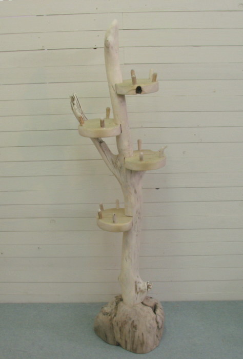 画像: 飾り棚付き多目的　　　　　　　流木ハンギングスタンド　　　