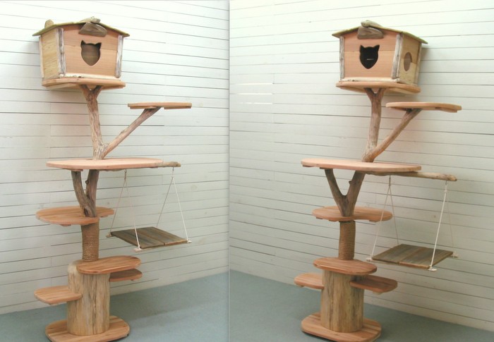 画像: 【令和元年特別セール品】オリジナル流木アート キャットタワー