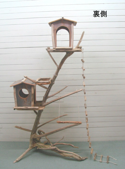 画像: オリジナル流木バードジムタワー