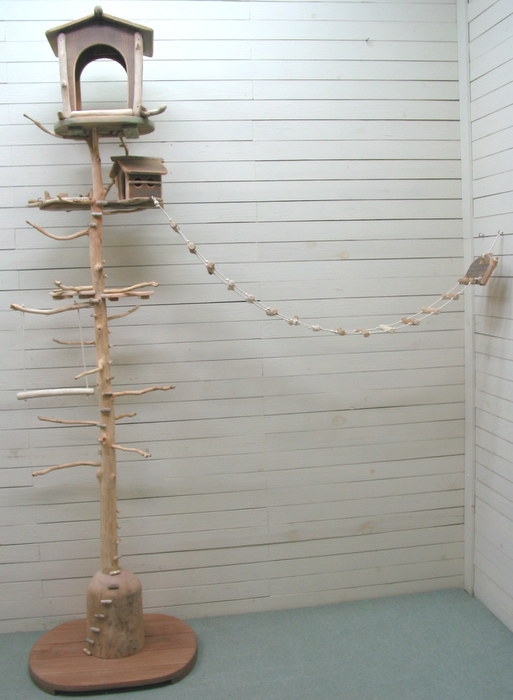 画像: オリジナル大型流木バードジムタワー（ツリーハウスオブジェタイプ）［数量限定計６台］