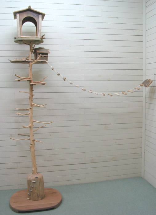 画像: オリジナル大型流木バードジムタワー（ツリーハウスオブジェタイプ）［数量限定計６台］