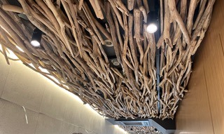 画像: 東京都で店舗内装工事工事等を手掛ける、株式会社スペラ様の流木素材をご利用頂いた状況です。