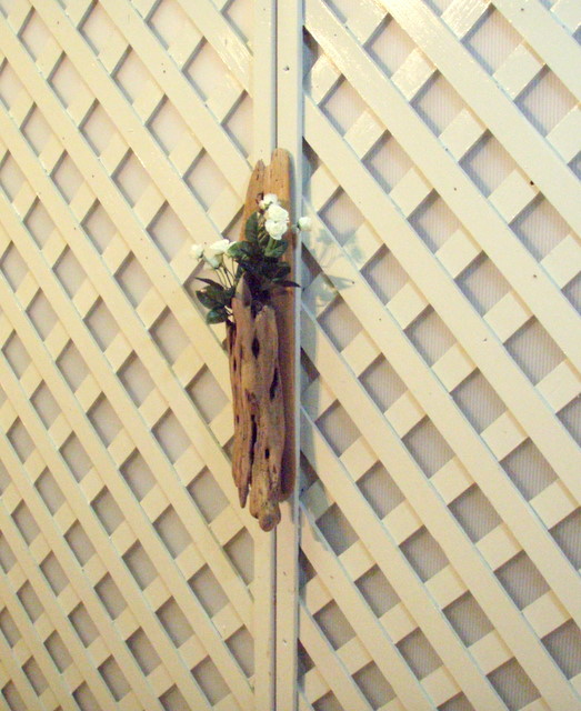 画像: 流木壁掛け花器