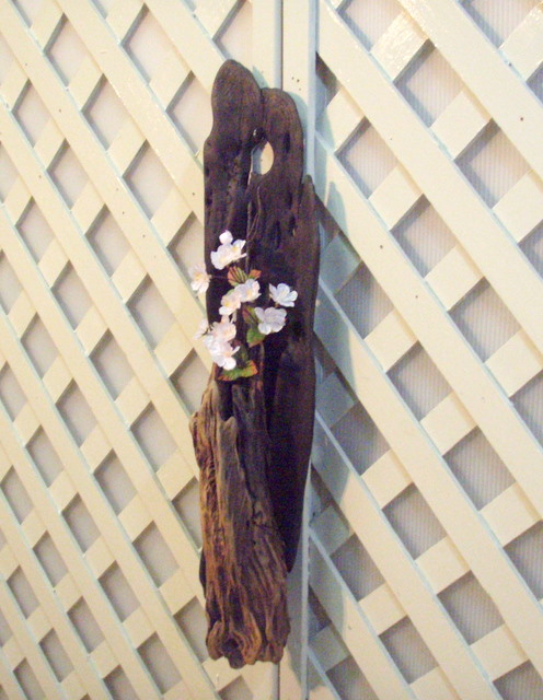 画像: 流木壁掛け花器